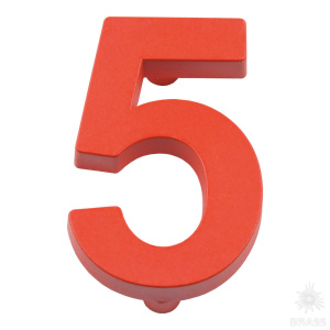 3019.0005.711 Ручка кнопка детская цифра 5, красный