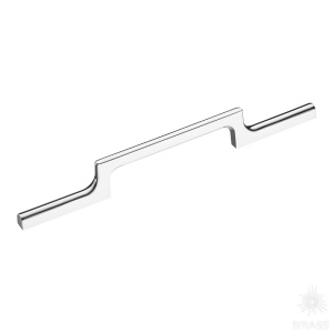 1112 128MP02 Ручка скоба, глянцевый хром 128 мм