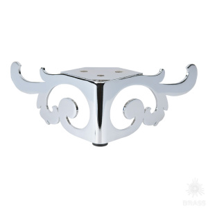 KAX-4605-0065-A01 Опора мебельная резная, глянцевый хром