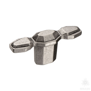 15.379.60.16 Ручка кнопка, старое серебро 