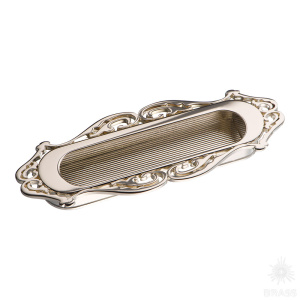 15.101.96.15 Ручка врезная, глянцевое серебро 96 мм