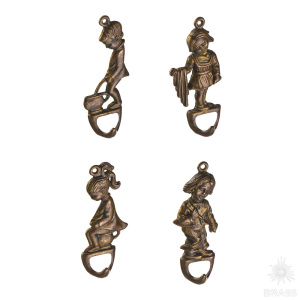 131136 Крючки для ванной (4 шт. в комплекте), античная латунь