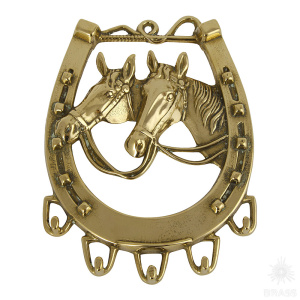00069 Настенная ключница "Лошадь", латунь