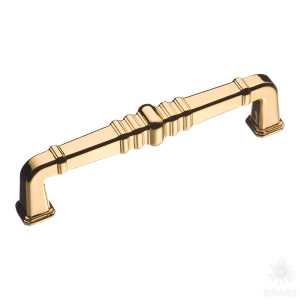 KT 012.128.19 Ручка скоба, глянцевое золото 128 мм