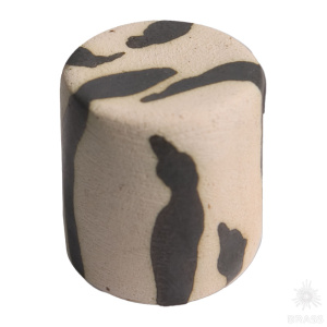 128B3 Ручка кнопка керамика, черно-белый