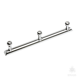 0493-005-3 SWR Крючок трехрожковый с кристаллами Swarovski, глянцевый хром