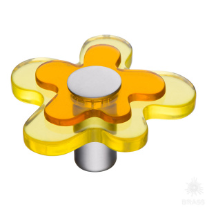 678AM Ручка кнопка, цветок жёлтый