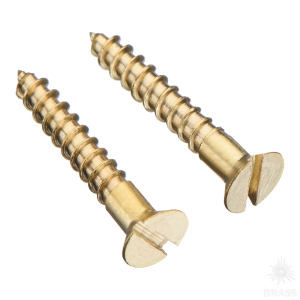 10372 Шуруп с потайной головкой прямой шлиц DIN 97, латунь 2.5x16 PU=S (упак 50 шт)