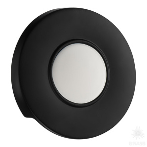 1485-85-000 Ручка кнопка керамика с металлом, белый/чёрный