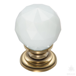 9992-102 Ручка кнопка c кристаллом, глянцевое золото