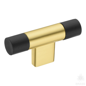 9400-246 Ручка кнопка, чёрный/матовое золото