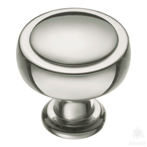 1915 0038 PN Ручка кнопка, глянцевый никель