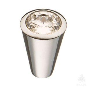 25.355.16.SWA.07 Ручка кнопка с кристаллом Swarovski, глянцевый хром