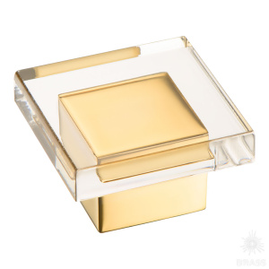 15.383.40.19 Ручка кнопка, глянцевое золото