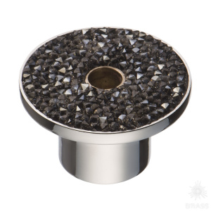 STONE16/CP-SW/A Ручка кнопка c кристаллами Swarovski, глянцевый хром 16 мм