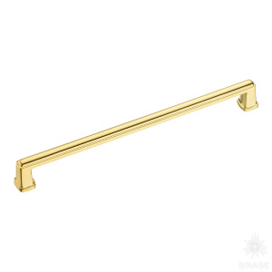 544-224-Gold Ручка скоба, глянцевое золото 224 мм