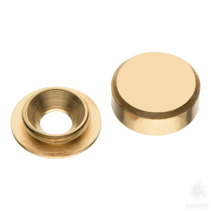 00513 POLISHED (14 мм) Декоративная накладка с резьбой, глянцевое золото