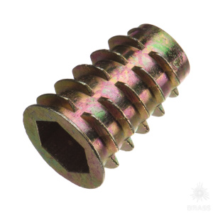 12.10.219-0 Втулка М10х25 мм с шестигранным отверстием, цамак, цвет жёлтый цинк