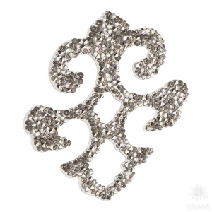 702812-001CAL Swarovski elements Декоративная накладка Valentina, серебро