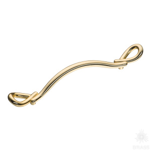 285-128-Gold Ручка скоба современная классика, глянцевое золото 128 мм