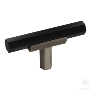 74-Titanium-Matt Black Ручка кнопка, графит/чёрный