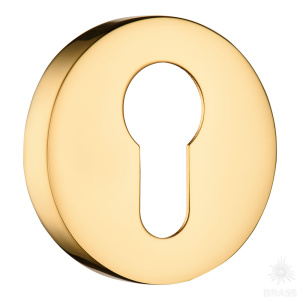 9190 MP11 CYLINDER ROSETTE Накладка с цилиндрическим отверстием для ключа, глянцевое золото (компл)