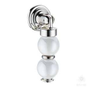 2235-51-PEARL Ручка капля, глянцевый никель/перламутровый