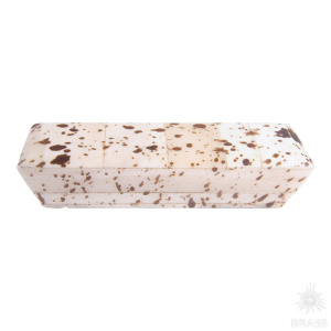 118A2 Ручка скоба, цвет - слоновая кость пестрого окраса 64 мм