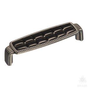 335096MP14PL16 Ручка скоба, старое серебро/чёрный 96 мм