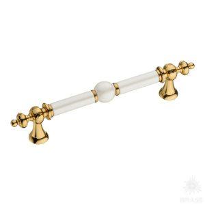 2231-69-128-PEARL Ручка скоба современная классика, глянцевое золото 128 мм