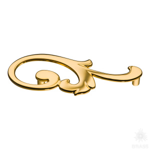 15.141.01.19 right Ручка скоба, глянцевое золото 24K 96 мм