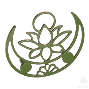 KKP-1022-B71-Soft Ручка скоба "Лунный лотос", зелёный 64 мм