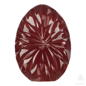 10424 Ручка "Яйцо" Хрусталь, дизайн "Астра", серия "Вдохновлённые Россией", Рубиновый  