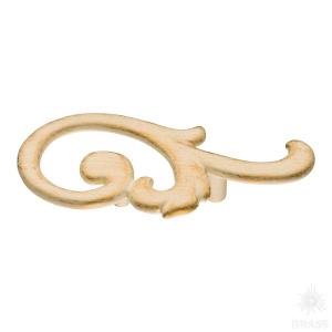 15.141.02.20 right Ручка скоба, слоновая кость с позолотой 32 мм