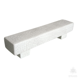 593A1 Ручка скоба керамика, серая "паутинка" на белом фоне 96 мм