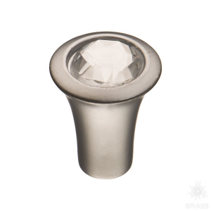 1393.0016.023.183 Ручка кнопка с кристаллом, матовый хром 