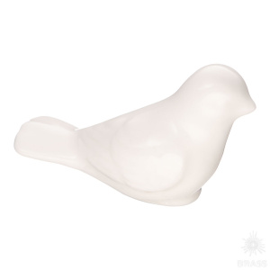 BIRD 002 LEFT Ручка кнопка птичка керамика, белый