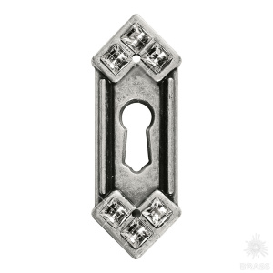 15.608.10.SWA.16 Ключевина декоративная со Swarovski, старое серебро