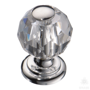 0737-005-MINI Ручка кнопка с кристаллом, глянцевый хром