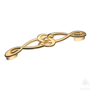 15.193.128.19 Ручка скоба, глянцевое золото 128 мм