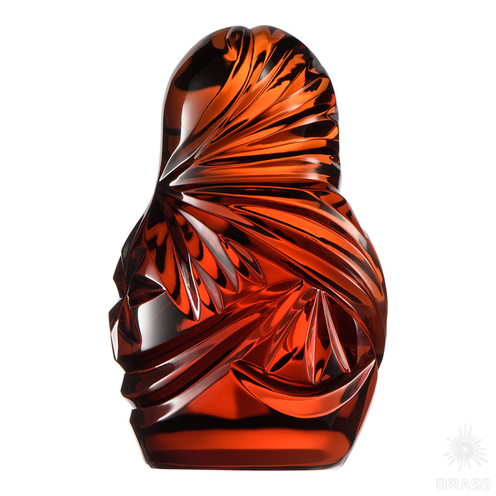 9492 Ручка "Матрёшка" Хрусталь, серия "Вдохновлённые Россией",  Янтарь