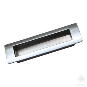 EMBUT96-63 Ручка врезная ПОТЕРТЫЕ, серебро 96 мм 