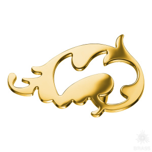 AG264/SX-G Ручка кнопка современная классика, глянцевое золото