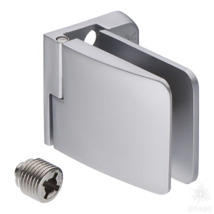 15.06.236-0 Петля SQUARE для стекла на узкие рамки (центральная правая), цвет алюминий