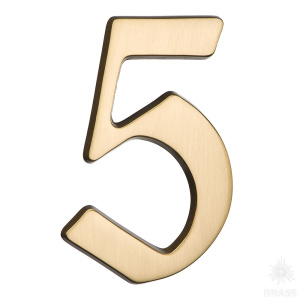 700500-0050379 Номер на дверь, цифра "5", латунь