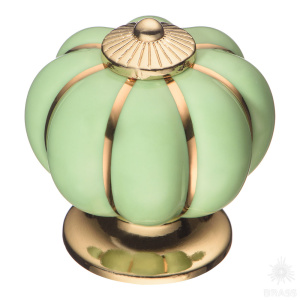 S-101 GOLD GREEN Ручка кнопка, зелёный/глянцевое золото
