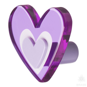 666MOX Ручка кнопка в форме сердца, фиолетовый
