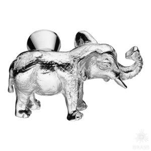 07121-519-R Ручка кнопка, глянцевый хром с белой патиной 