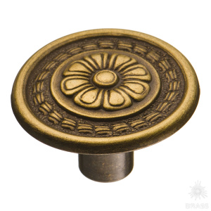 1109.0030.001 Ручка кнопка классика, античная бронза