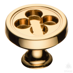 15.312.30.19 Ручка кнопка, глянцевое золото